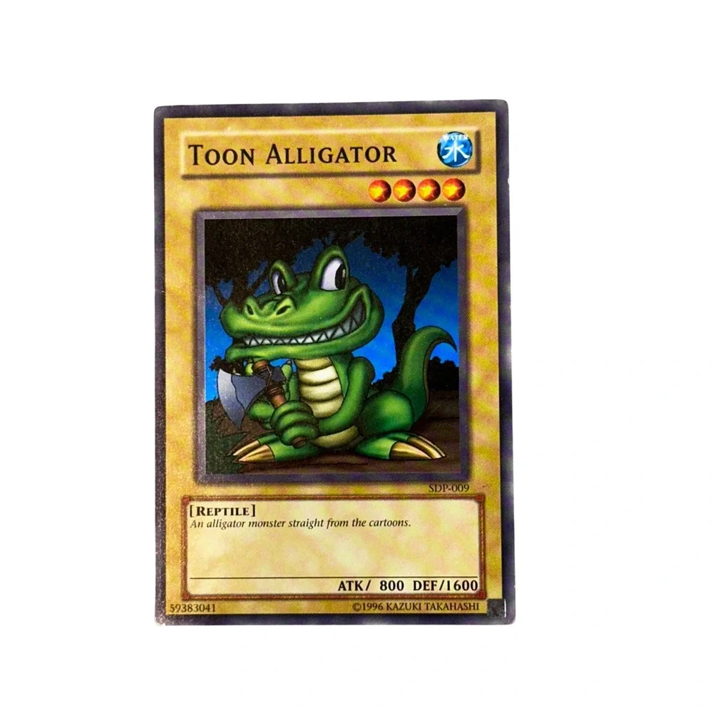 Yu-Gi-Oh!‎ Trading Card Yellow Toon Alligator SDP-009 1st Edition Card